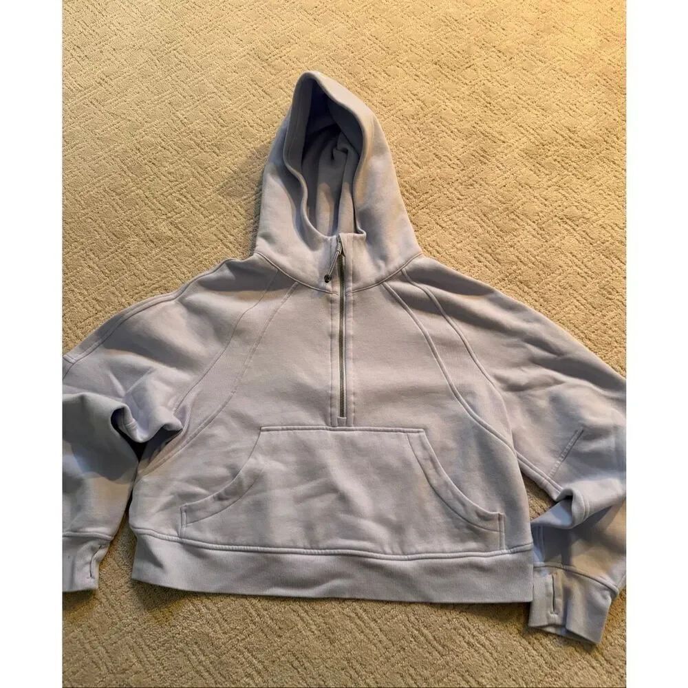 EUC Lululemon Cropped 1/2 Zip Scuba Hoodie